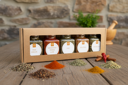 Dárkový set s pěti kořenkami Davídkovo koření